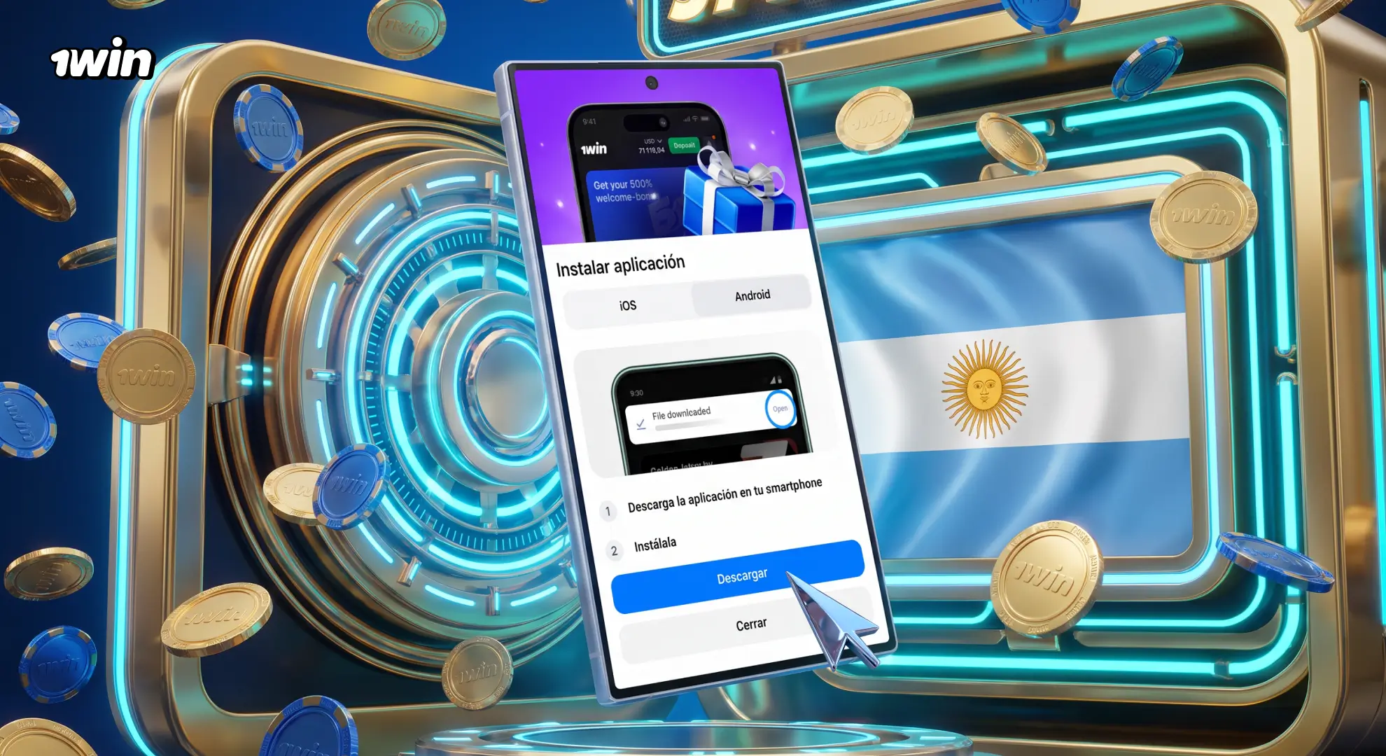 Instalación de 1win en iOS